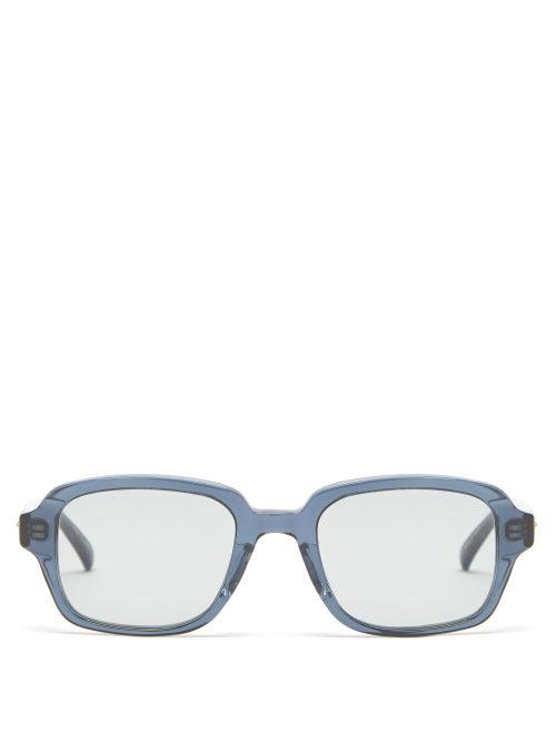 817 Blanc Lnt - Square Acetate Sunglasses - Mens - Blue