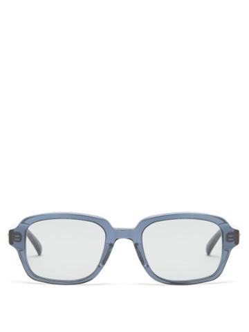 817 Blanc Lnt - Square Acetate Sunglasses - Mens - Blue
