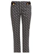 Matchesfashion.com Prada - Key Print Wool Twill Trousers - Womens - Navy White