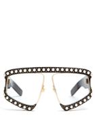Gucci Embellished Rectangular-frame Sunglasses