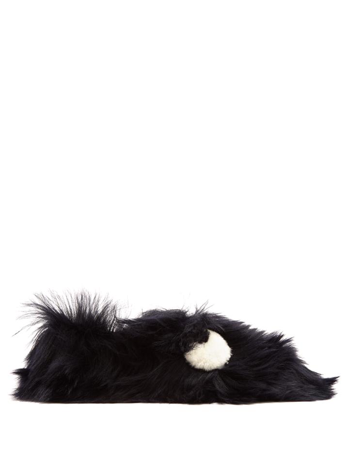 Anya Hindmarch Eyes Shearling Slipper Shoes