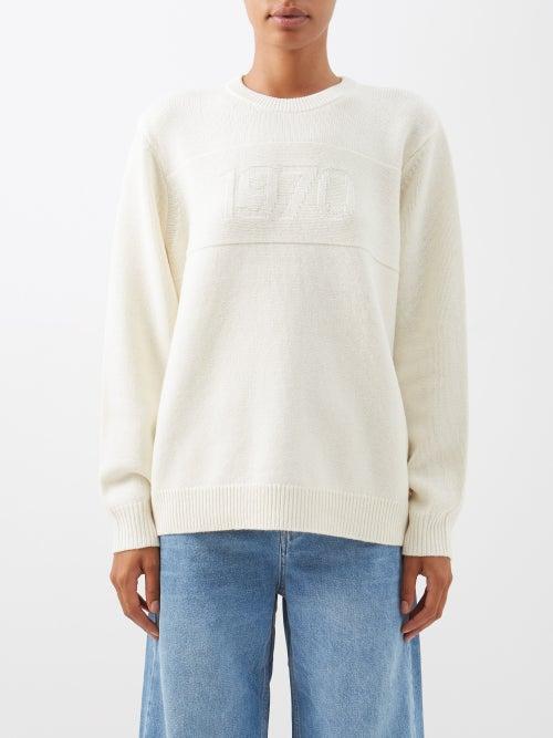 Bella Freud - 1970 Merino-blend Sweater - Womens - Ecru