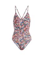 Ephemera Liberty Classic Laced-back V-neck Swimsuit