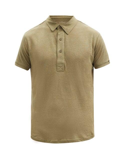 Matchesfashion.com Orlebar Brown - Sebastian Linen Polo Shirt - Mens - Green