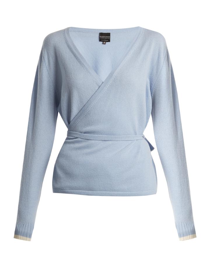 Pepper & Mayne V-neck Cashmere Wrap Top