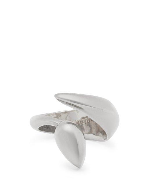 Matchesfashion.com Alan Crocetti - Snake Shaped Sterling Silver Ring - Mens - Silver