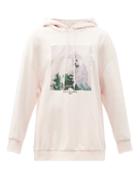Matchesfashion.com Stella Mccartney - Bunny-print Organic-cotton Hooded Sweatshirt - Womens - Pink Print