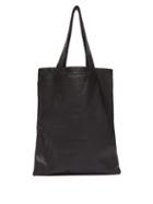 Matchesfashion.com Rick Owens - Logo Embroidered Leather Tote Bag - Mens - Black