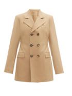 Matchesfashion.com Connolly - Double-breasted Longline Wool-blend Jacket - Womens - Beige