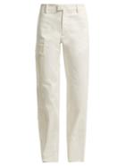 Matchesfashion.com Wales Bonner - Patch Pocket Cotton Twill Trousers - Womens - White