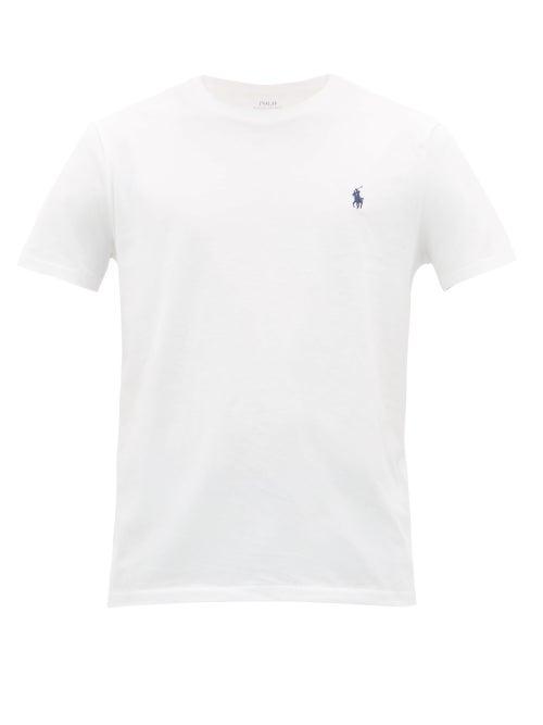 Matchesfashion.com Polo Ralph Lauren - Logo-embroidered Cotton-jersey T-shirt - Mens - White