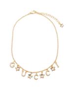 Gucci - Script-logo Crystal Star Necklace - Womens - Gold