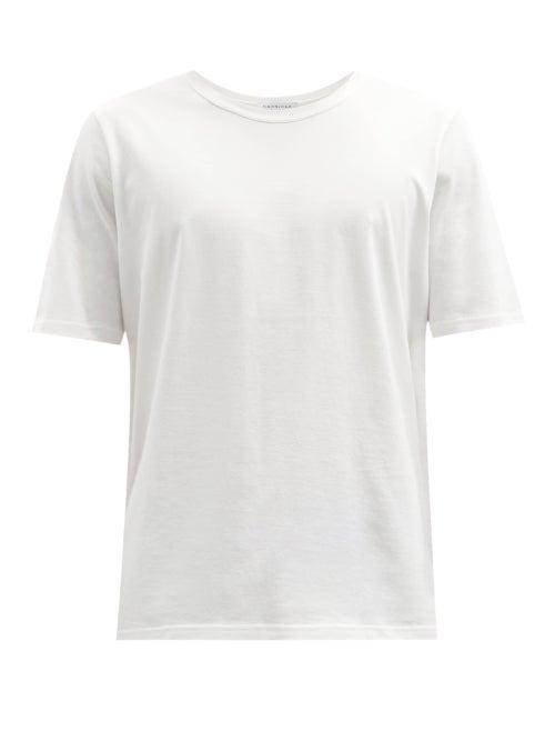 Matchesfashion.com Gabriela Hearst - Bandeira Round-neck Organic-cotton T-shirt - Mens - Cream