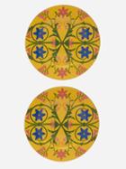 La Doublej - Set Of Two Stella Alpina Porcelain Dessert Plates - Womens - Yellow
