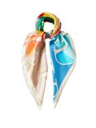 Valentino - V-logo Print Silk-twill Scarf - Womens - Multi