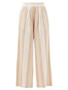 Matchesfashion.com Mara Hoffman - Paloma Striped Tencel-blend Trousers - Womens - Beige Stripe