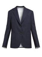 Matchesfashion.com Calvin Klein 205w39nyc - Patch Pocket Single Breasted Blazer - Womens - Navy