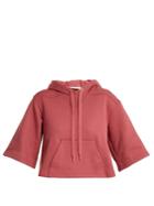 See By Chloé Cropped Cotton-jersey Hooded Sweatshirt