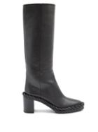 Matchesfashion.com Valentino Garavani - The Rope Leather Boots - Womens - Black
