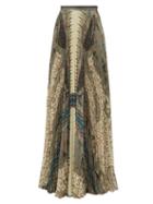 Matchesfashion.com Etro - Devon Paisley Print Pleated Maxi Skirt - Womens - Beige Multi