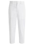 Neil Barrett Tapered-leg Stretch-cotton Cropped Trousers