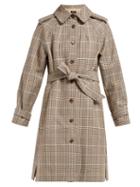 Matchesfashion.com A.p.c. - Ava Checked Cotton Twill Trench Coat - Womens - Beige Multi
