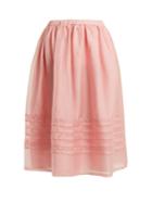 Jupe By Jackie Griggs Embroidered Silk-organza Midi Skirt