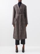 Blaz Milano - Better Place Alpaca-blend Tweed Wrap Coat - Womens - Grey