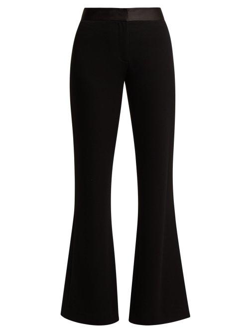 Matchesfashion.com Diane Von Furstenberg - Garnett Crepe Kick Flare Trousers - Womens - Black