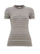 Matchesfashion.com Joostricot - Peachskin Cotton-blend Short-sleeved Sweater - Womens - Black White