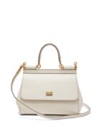 Matchesfashion.com Dolce & Gabbana - Sicily Small Dauphine Leather Bag - Womens - White