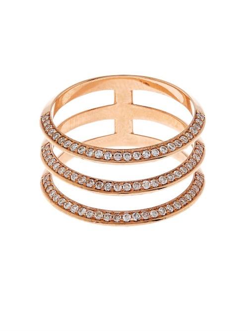 Ileana Makri White Diamond & Rose-gold Ring