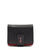 Ladies Accessories Christian Louboutin - Paloma Mini Logo-plaque Grained-leather Wallet - Womens - Red Multi