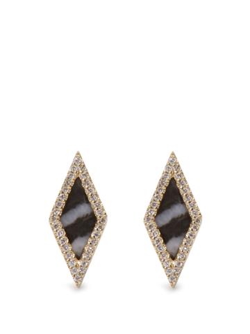 Monique Péan Diamond, Agate & White-gold Earrings