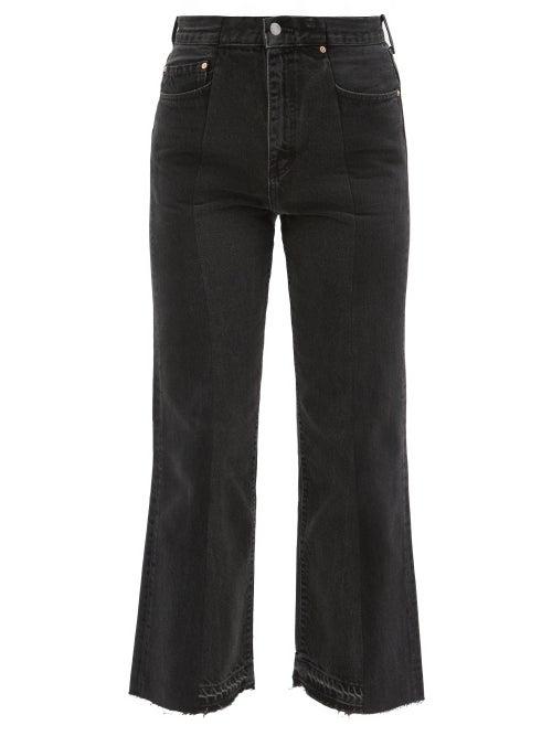 E.l.v. Denim - The Twin Two-tone Kick-flare Jeans - Womens - Black