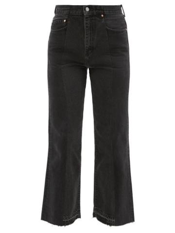 E.l.v. Denim - The Twin Two-tone Kick-flare Jeans - Womens - Black