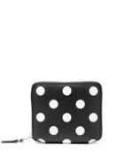 Matchesfashion.com Comme Des Garons Wallet - Polka-dot Leather Zip Wallet - Womens - Black Multi
