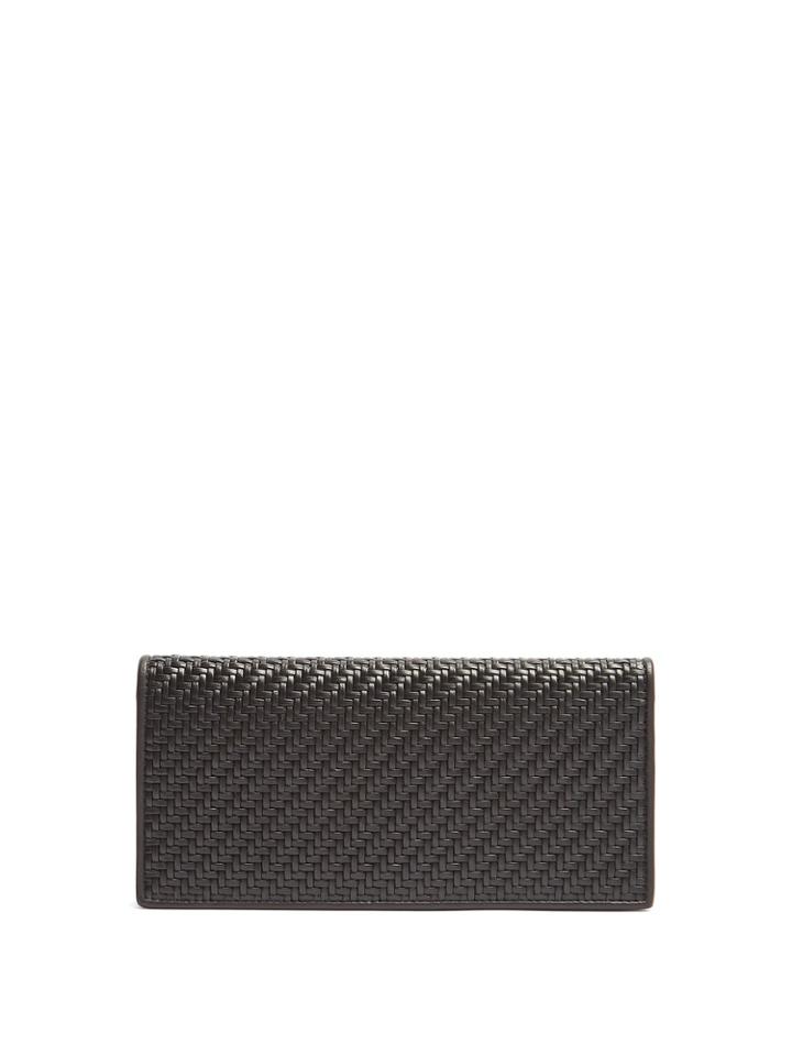 Ermenegildo Zegna Bi-fold Woven-leather Wallet