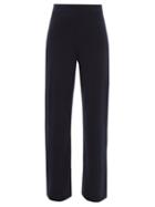 Joseph - High-rise Wide-leg Trousers - Womens - Navy