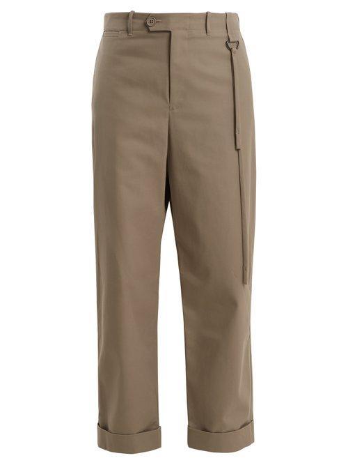 Matchesfashion.com Craig Green - High Rise Wide Leg Tailored Trousers - Womens - Grey