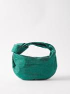 Bottega Veneta - Jodie Mini Crystal-embellished Satin Bag - Womens - Green