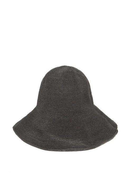 Totme - Woven Raffia Hat - Womens - Black