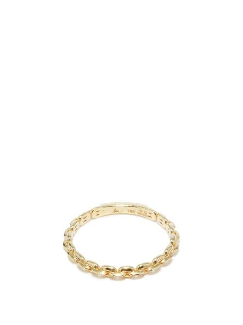 Lizzie Mandler - Chain Mini 18kt Gold Ring - Womens - Yellow Gold