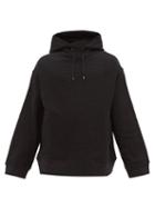 Matchesfashion.com Raey - Seersucker Cotton Blend Hooded Sweatshirt - Mens - Black