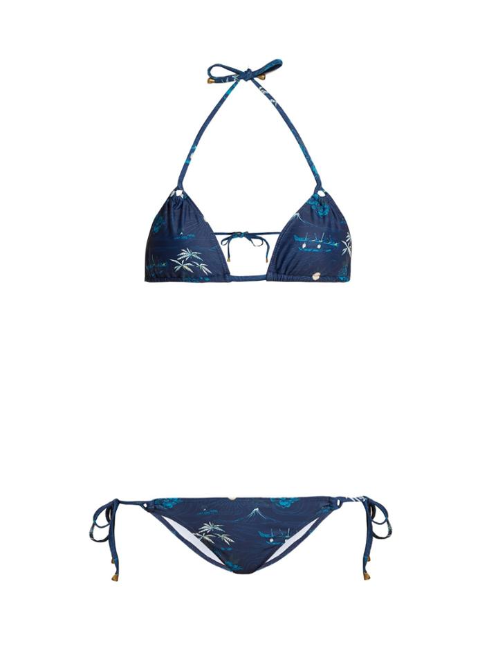 Thorsun Alex Floral And Palm Tree-print Triangle Bikini