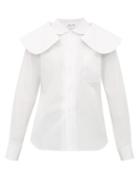 Matchesfashion.com Comme Des Garons Comme Des Garons - Oversized Collar Cotton Shirt - Womens - White