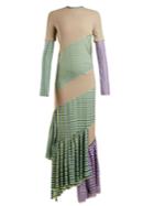 Loewe Gingham Panel Round-neck Dress