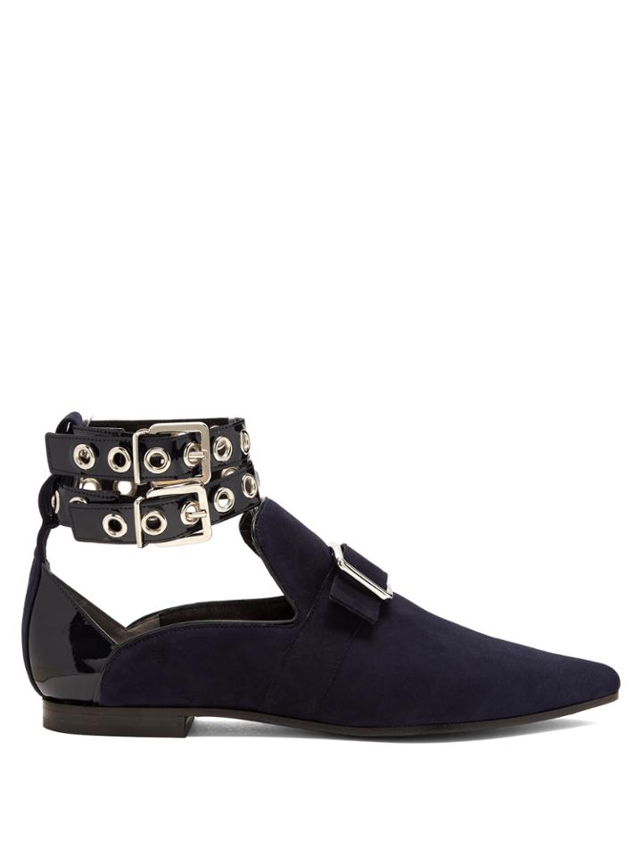 Robert Clergerie X Self-portrait Lolli Point-toe Suede Flats