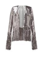 Matchesfashion.com Galvan - Stardust Fringed Sequinned Jacket - Womens - Silver