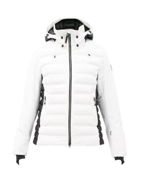 Matchesfashion.com Bogner Fire+ice - Janka Hooded Quilted Soft-shell Ski Jacket - Womens - White Black